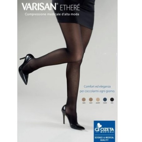 Collant a compressione graduata Varisan Ethere 15-20 mmHg punta aperta colore poudre taglia 3 Collant a compressione graduata Varisan Ethere 15-20 mmHg punta aperta colore poudre taglia 3