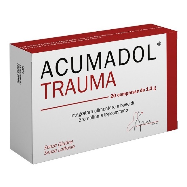 Acumapharma Acumadol Trauma 20 Compresse Da 1.3 G Senza Glutine Senza Lattosio
