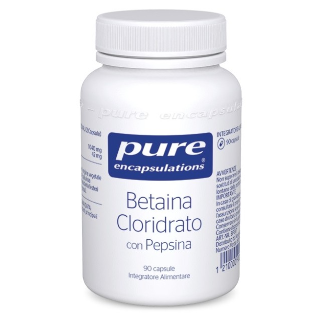 Nestl&egrave; Pure Encapsul Betaina Cloridrato Con Pepsina 90 Capsule
