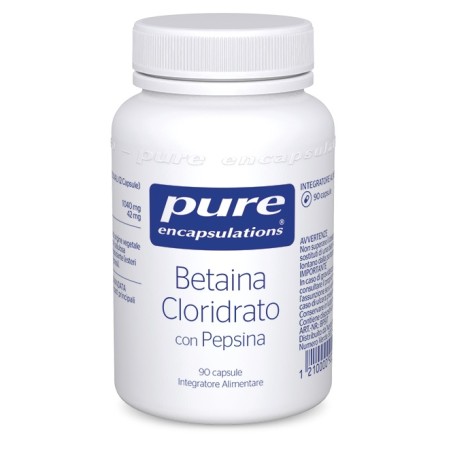 Nestl&egrave; Pure Encapsul Betaina Cloridrato Con Pepsina 90 Capsule