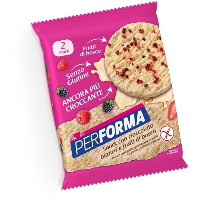 Gallette Performa Cioccolato Bianco e Frutti di Bosco senza glutine - Confezione da 33g