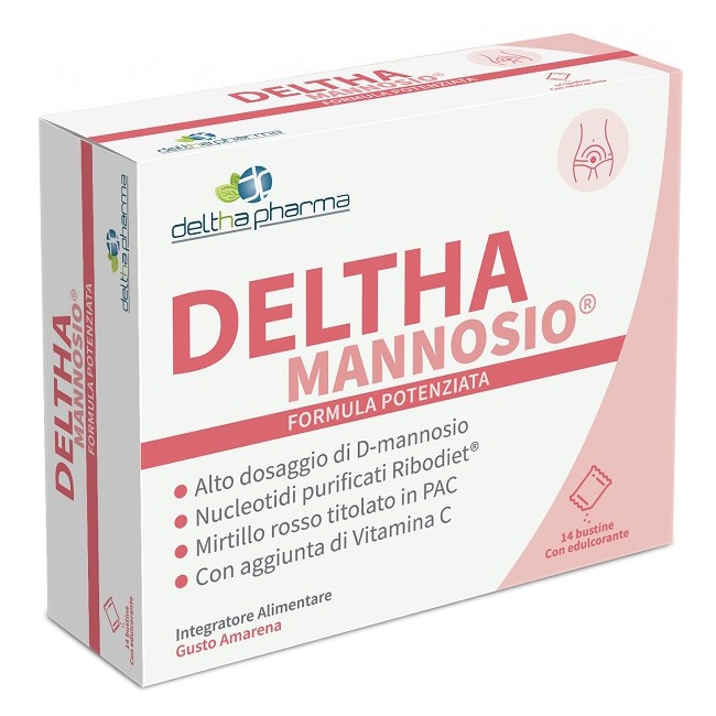 Deltha Mannosio 14 Bustine Amarena - Integratore per cistite senza glutine e lattosio Deltha Mannosio 14 Bustine Amarena - Integratore per cistite senza glutine e lattosio