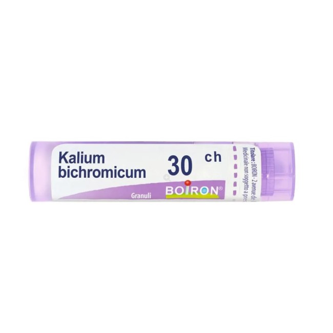 Boiron Kalium Bichromicum 30CH tubo granuli omeopatici 4g per affezioni respiratorie Boiron Kalium Bichromicum 30CH tubo granuli omeopatici 4g per affezioni respiratorie