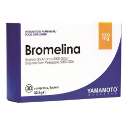 Yamamoto Research Bromelina 30 Compresse - Integratore per drenaggio e microcircolo