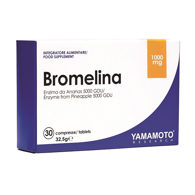 Yamamoto Research Bromelina 30 Compresse - Integratore per drenaggio e microcircolo