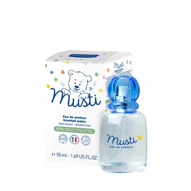 Mustela Acqua Profumata 50ml - Fragranza delicata e sicura per la pelle sensibile dei bambini