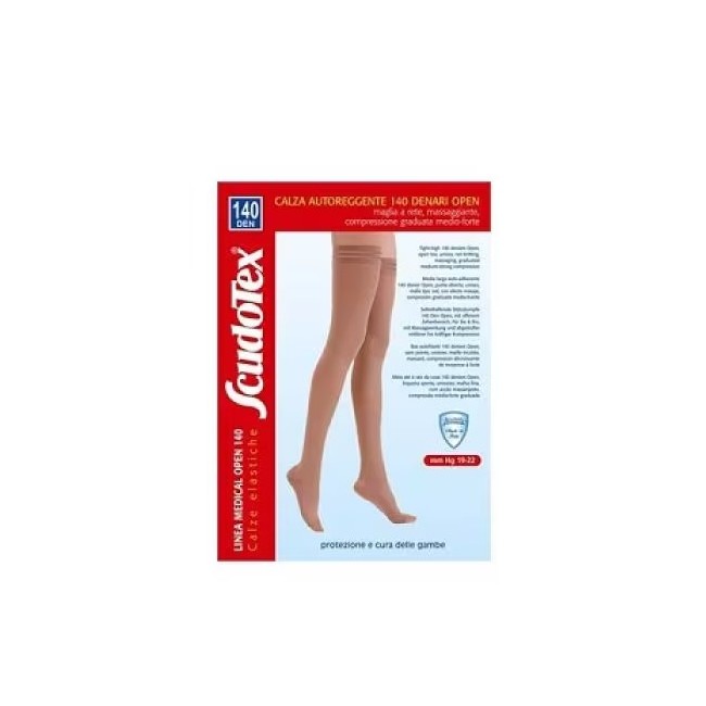 Autoreggente Scudotex 140 denari punta aperta nero taglia 3 per circolazione venosa