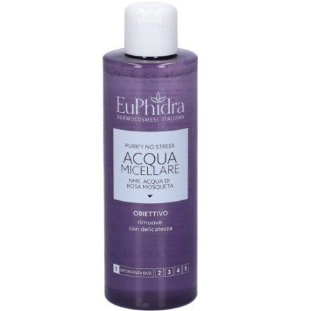 Euphidra Acqua Micellare Purify No Stress 200ml - Detergente delicato per pelli sensibili