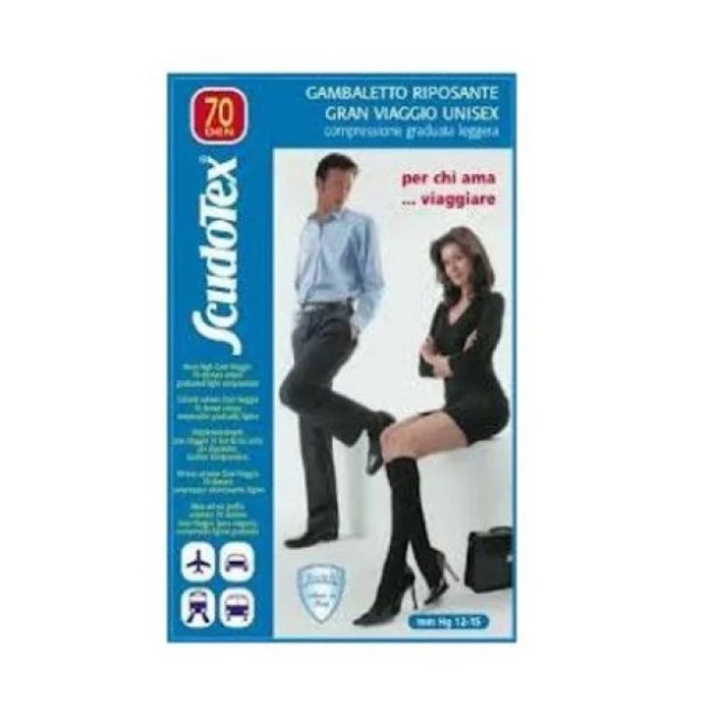 Gambaletto a compressione graduata Scudotex 70 denari colore naturale taglia 5