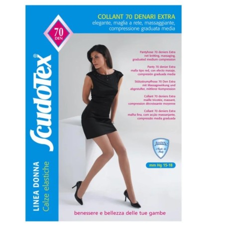 Collant a compressione graduata 70 denari Scudotex Extra Nature taglia 6 per benessere gambe