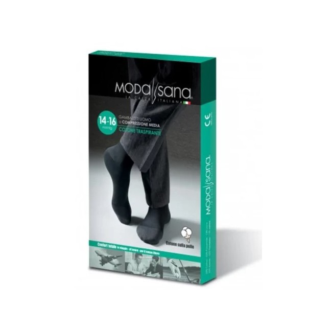 Gambaletto a compressione graduata Gloria Med Modasana 14-16 mmHg in cotone antracite taglia XL