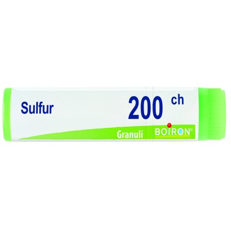 Boiron Sulfur 200CH - Tubo dose granuli omeopatici 1g per trattamenti dermatologici Boiron Sulfur 200CH - Tubo dose granuli omeopatici 1g per trattamenti dermatologici
