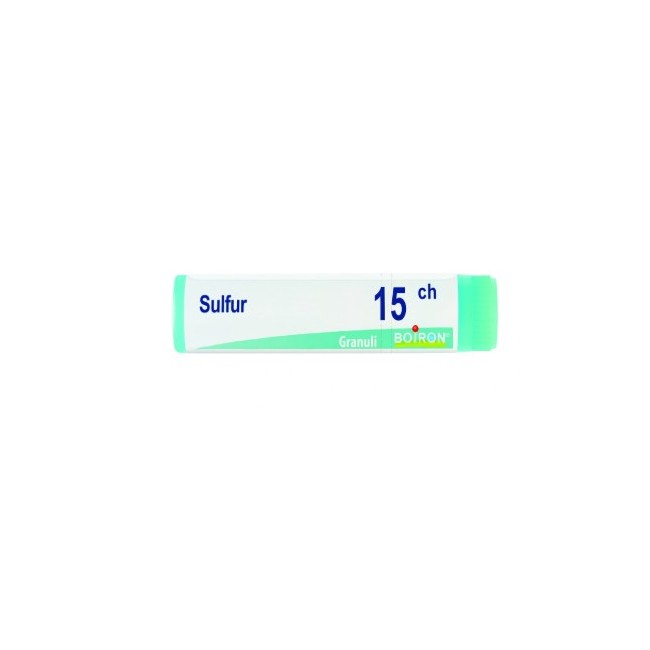 Boiron Sulfur 15CH granuli omeopatici tubo monodose da 1 grammo per trattamenti dermatologici Boiron Sulfur 15CH granuli omeopatici tubo monodose da 1 grammo per trattamenti dermatologici