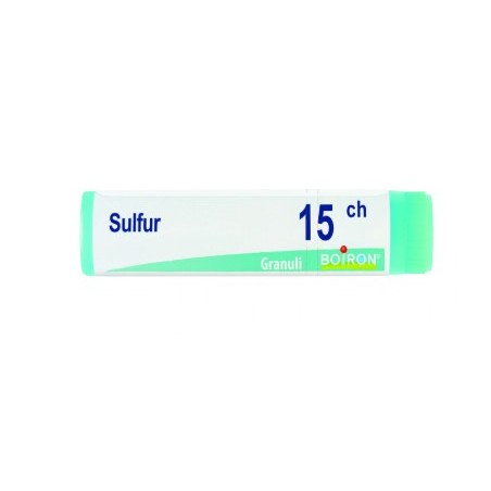 Boiron Sulfur 15CH granuli omeopatici tubo monodose da 1 grammo per trattamenti dermatologici Boiron Sulfur 15CH granuli omeopatici tubo monodose da 1 grammo per trattamenti dermatologici