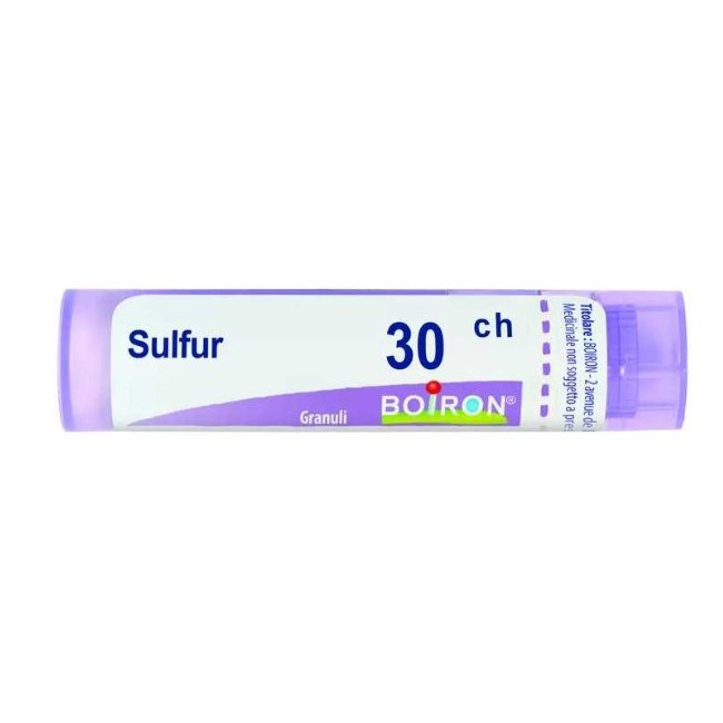 Boiron Sulfur 30CH - Tubo granuli omeopatici 4g per trattamento naturale di pelle e organismo Boiron Sulfur 30CH - Tubo granuli omeopatici 4g per trattamento naturale di pelle e organismo