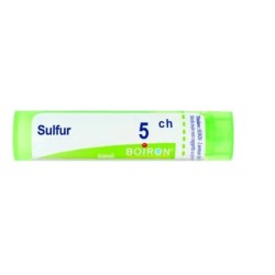 Boiron Sulfur 5CH granuli omeopatici tubo da 4g per trattamenti dermatologici e respiratori