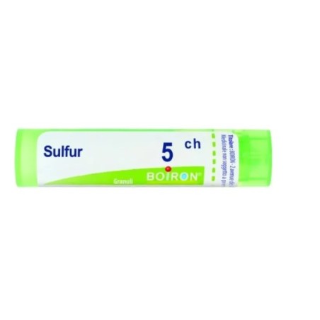Boiron Sulfur 5CH granuli omeopatici tubo da 4g per trattamenti dermatologici e respiratori Boiron Sulfur 5CH granuli omeopatici tubo da 4g per trattamenti dermatologici e respiratori