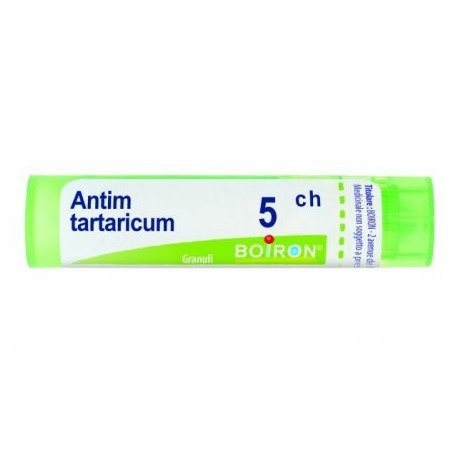 Antimonium Tartaricum 5CH Boiron tubo da 80 granuli - medicinale omeopatico per vie respiratorie Antimonium Tartaricum 5CH Boiron tubo da 80 granuli - medicinale omeopatico per vie respiratorie
