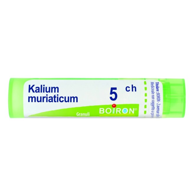 Boiron Kalium Muriaticum 5CH tubo granuli omeopatici 80gr per disturbi respiratori e cutanei Boiron Kalium Muriaticum 5CH tubo granuli omeopatici 80gr per disturbi respiratori e cutanei