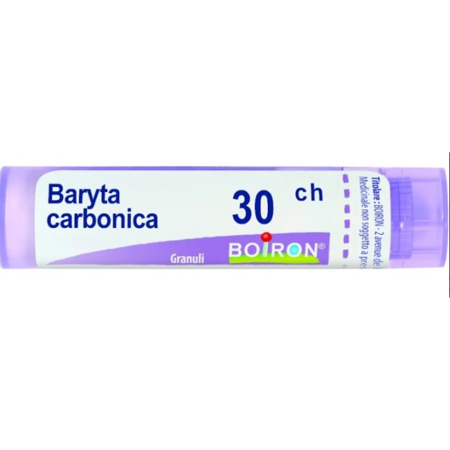 Boiron Baryta Carbonica 30CH - Tubo granuli omeopatici da 4g per trattamenti personalizzati Boiron Baryta Carbonica 30CH - Tubo granuli omeopatici da 4g per trattamenti personalizzati