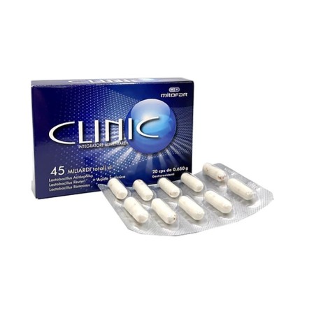 Mitofar Clinic 20 Capsule - Integratore di fermenti lattici con vitamine e zinco