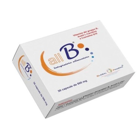 Global Pharma All B 30 Capsule - Integratore completo di vitamine del gruppo B Global Pharma All B 30 Capsule - Integratore completo di vitamine del gruppo B