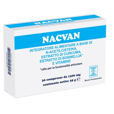 Bruno Farmaceutici Nacvan 30 Compresse Da 1300 Mg Senza Glutine Senza Lattosio