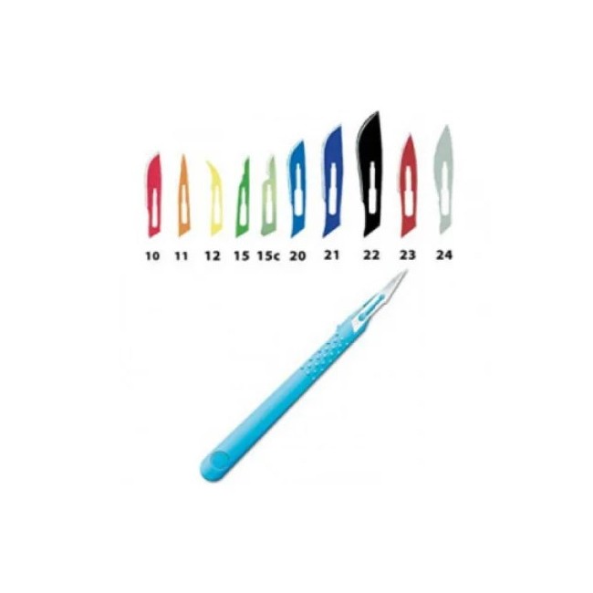Bisturi monouso sterile Farmac-zabban Meds con sistema di sicurezza figura 15 Kiato Bisturi monouso sterile Farmac-zabban Meds con sistema di sicurezza figura 15 Kiato