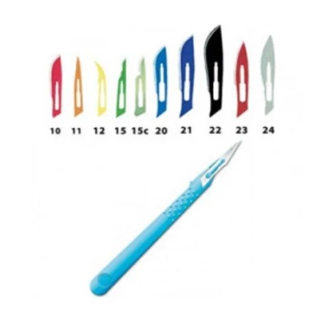 Bisturi monouso sterile Farmac-zabban Meds con sistema di sicurezza figura 15 Kiato Bisturi monouso sterile Farmac-zabban Meds con sistema di sicurezza figura 15 Kiato