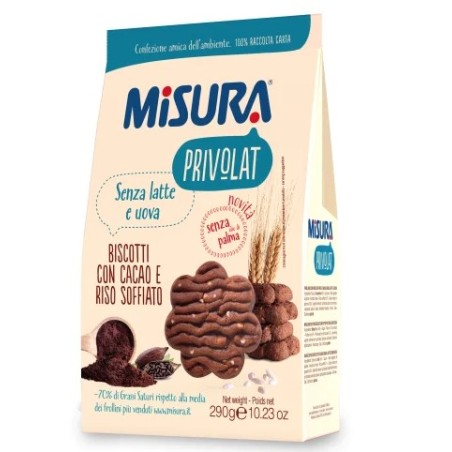 Colussi Misura Frollini Privolat al Cacao senza lattosio, confezione da 290g Colussi Misura Frollini Privolat al Cacao senza lattosio, confezione da 290g