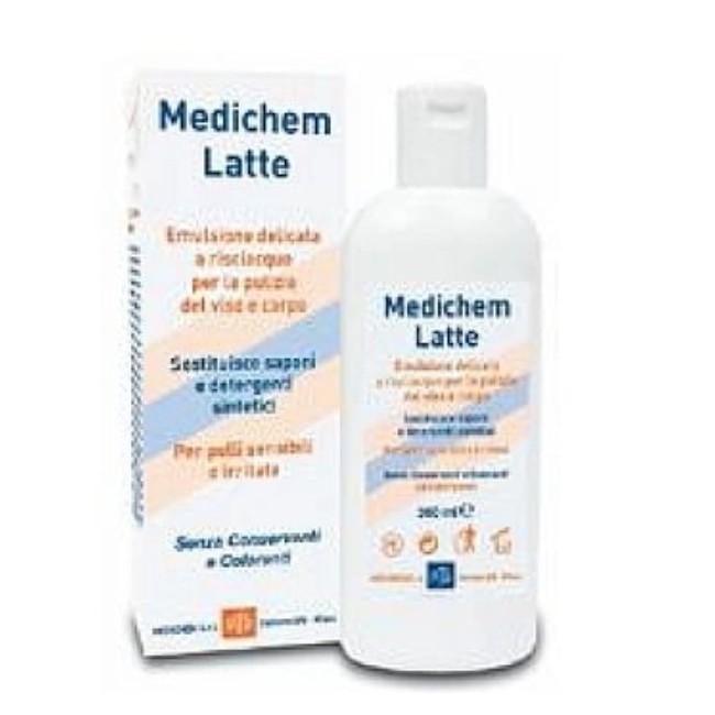Medichem Latte Detergente 250ml - Detergente viso delicato per tutti i tipi di pelle