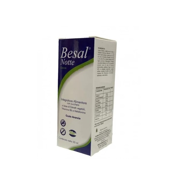 Besal Notte Gocce 50ml - Integratore naturale per il sonno e il rilassamento notturno