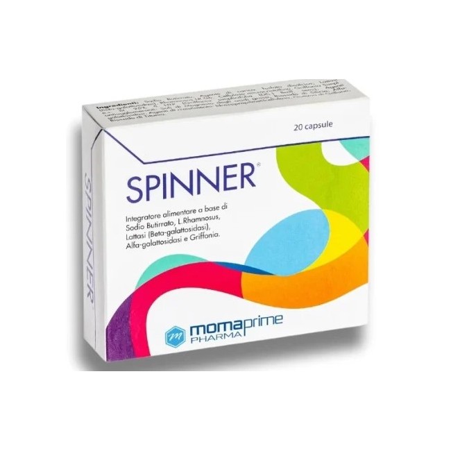 Momapharma Spinner 20 Capsule - Integratore per intolleranze alimentari a lattosio e glutine Momapharma Spinner 20 Capsule - Integratore per intolleranze alimentari a lattosio e glutine