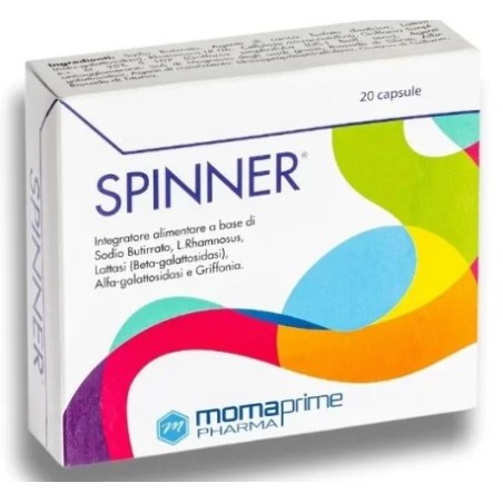 Momapharma Spinner 20 Capsule - Integratore per intolleranze alimentari a lattosio e glutine Momapharma Spinner 20 Capsule - Integratore per intolleranze alimentari a lattosio e glutine