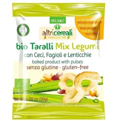 Probios Altricereali Taralli Mix Legumi - Snack biologico croccante da 30g