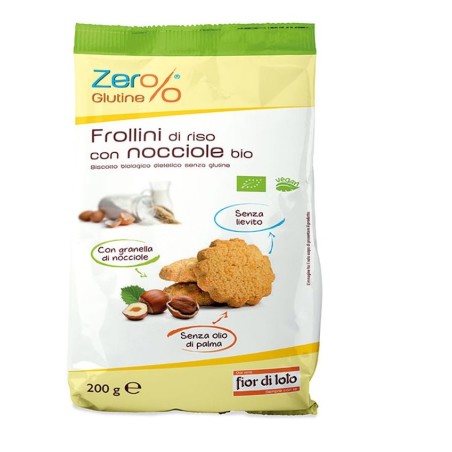Biotobio Frollini di Riso con Nocciole Senza Glutine - Confezione da 200g