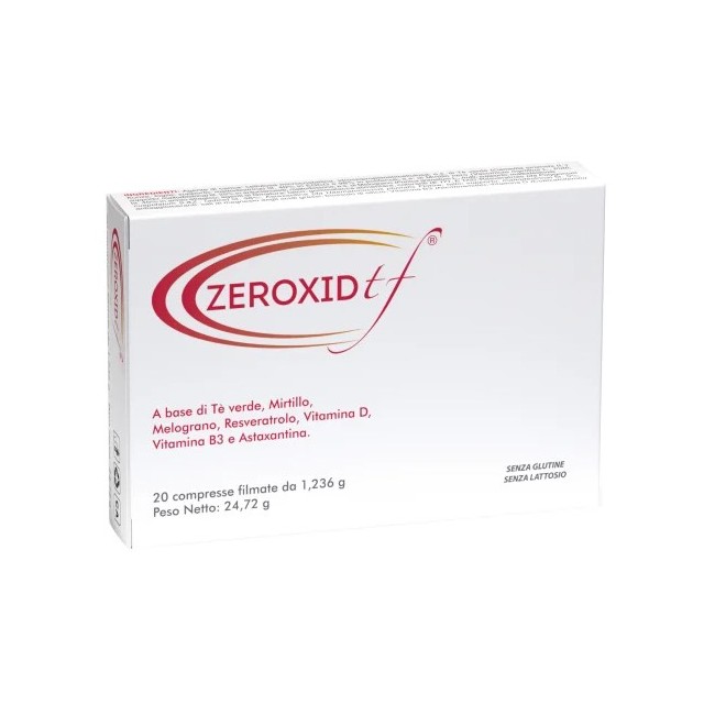 Terbiol Farmaceutici Zeroxid TF - Integratore alimentare antiossidante 20 compresse Terbiol Farmaceutici Zeroxid TF - Integratore alimentare antiossidante 20 compresse