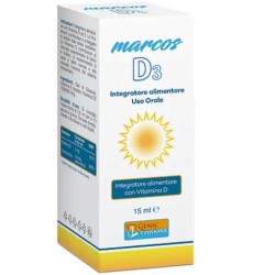 Genic Pharma Marcos D3 15ml - Integratore di Vitamina D3 in gocce per ossa e sistema immunitario