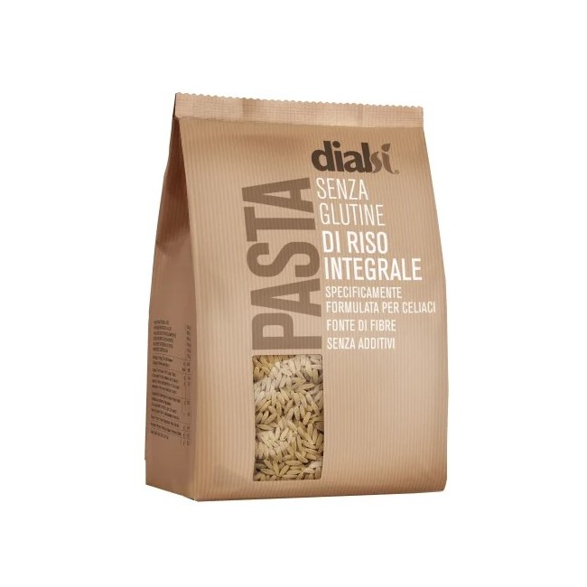 Dialcos Dialsi Pasta Risoni Senza Glutine Riso Integrale Grezzo 400g per Celiaci