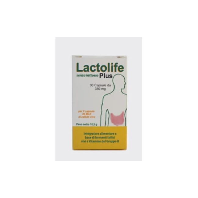Lactolife Plus 20 Capsule - Integratore di Fermenti Lattici Vivi con Vitamine del Gruppo B Lactolife Plus 20 Capsule - Integratore di Fermenti Lattici Vivi con Vitamine del Gruppo B