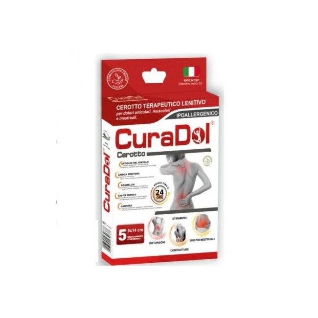 Cerotto Curadol autoriscaldante per dolori muscolari e articolari - Confezione da 5 pezzi