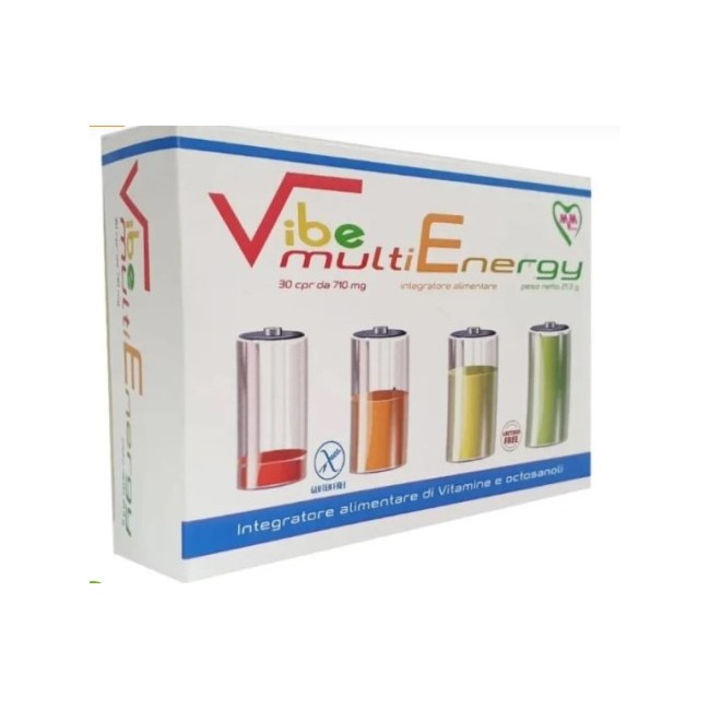 Vibe Multienergy 30 Compresse - Integratore multivitaminico energizzante con estratti vegetali