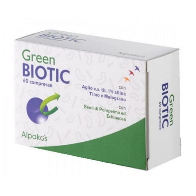 Alpakos Green Biotic 60 Compresse - Integratore per tono fisico, memoria e benessere intestinale Alpakos Green Biotic 60 Compresse - Integratore per tono fisico, memoria e benessere intestinale