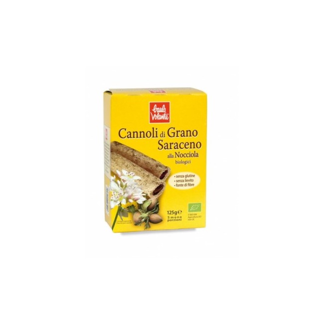Biotobio Cannoli di Grano Saraceno con Crema alla Nocciola Biologici Senza Glutine 125g
