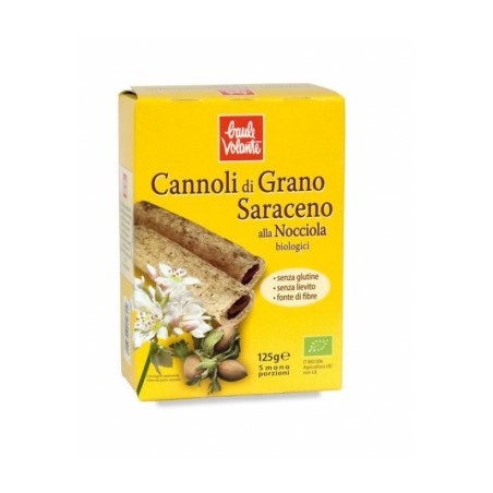 Biotobio Cannoli di Grano Saraceno con Crema alla Nocciola Biologici Senza Glutine 125g