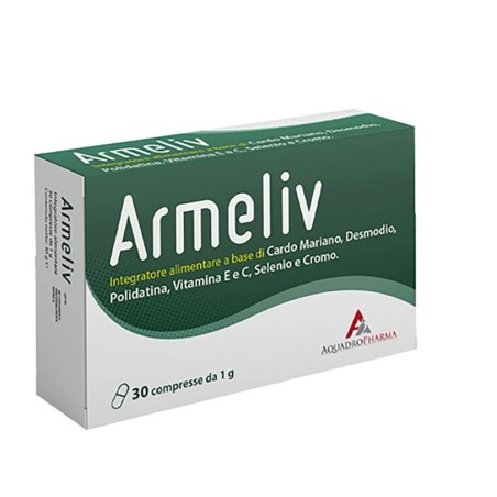 Aquadro Pharma Armeliv 30 Compresse - Integratore per la funzionalit&agrave; epatica e digestiva