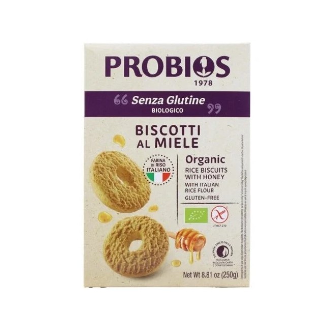 Biscotti Giullari al Miele Probios 250g - Biologici e croccanti per colazione e spuntini