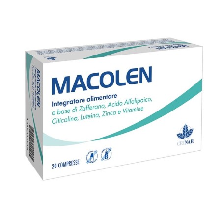 Crinar Macolen integratore di zinco 20 compresse da 1000 mg per capelli, pelle e unghie Crinar Macolen integratore di zinco 20 compresse da 1000 mg per capelli, pelle e unghie