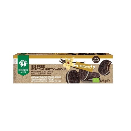 Probios Bis Free - Biscotti biologici farciti alla vaniglia senza glutine e lattosio 125g Probios Bis Free - Biscotti biologici farciti alla vaniglia senza glutine e lattosio 125g