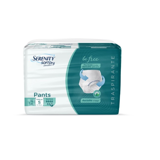 Serenity Pants SD Sensitive Be Free Super Taglia S - Mutandine assorbenti per incontinenza Serenity Pants SD Sensitive Be Free Super Taglia S - Mutandine assorbenti per incontinenza